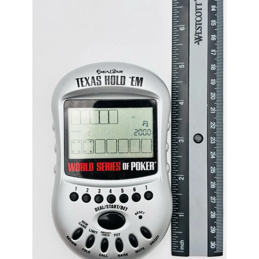 World Series Poker Texas Hold' Em Handheld Excalibur Electronic Game Tested